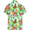 HAPPY BAY Mens Hawaiian Shirts Short Sleeve Button Down Shirt Men's Party Shirts Casual Holiday Shirts for Men XXL Pineapple Floral, Autumn Green - 2 of 4