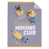 Illumination Lazy Minions Club Gray, Blue, Yellow, and White Let Me Sleep 4 Piece Toddler Bed Set - image 2 of 4