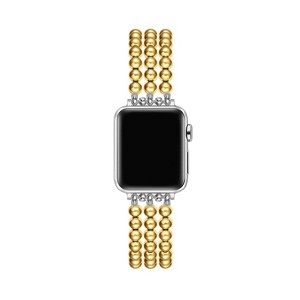 Posh Tech Nova Stainless Steel Beaded Band for Apple Watch - Gold - 1 of 4