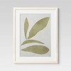 (Set of 2) 16" x 20" Leaf Framed Wall Art Set Natural - Threshold™: Botanical Drawing, Beige Frame, Vertical Display - image 3 of 4