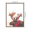 Kate & Laurel All Things Decor Sylvie Framed Canvas Festive Moose by Teju Reval - 2 of 4
