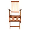 vidaXL Patio Deck Chair with Footrest and Cushion Solid Acacia Wood - 3 of 4