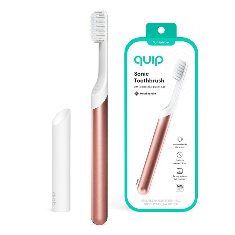 quip Sonic Electric Toothbrush - Metal | Timer + Travel Case/Mount, 1 of 20