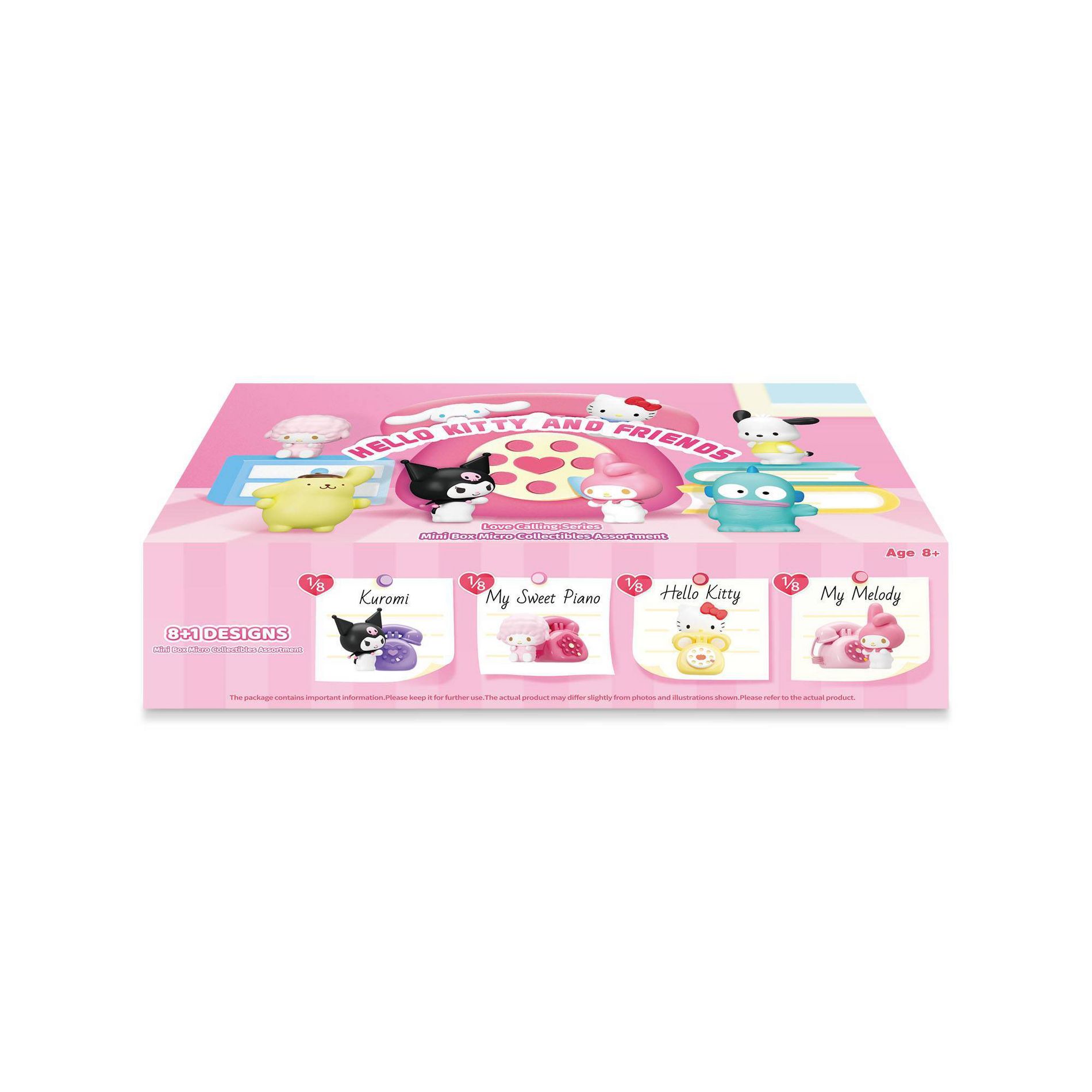 Box Life Surprise Reveal Figure Sanrio Love Calling Series 8pc