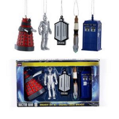 Kurt S. Adler 5ct Doctor Who Miniature Christmas Ornament Set 2.5" - Red/Silver