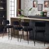 CAVINAS 24.8" Modern Dining Chairs,Set of 2/4,Teddy Fabric Counter Stools for Dining Room,Bar Stools with Round Seat,Dining Furniture Chair - 2 of 4