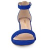 Allegra K Women's Open Toe Block Heel Adjustable Buckled Ankle Strap Sandals - 2 of 4