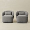 KINWELL Modern Boucle Upholstered 360° Swivel Accent Armchair, Set of 2 - 4 of 4