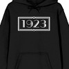 Yellowstone-1923 With A Border Long Sleeve Black Adult Hooded Sweatshirt - 2 of 3