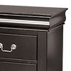 Royal Hampton Nightstand, 2 Drawers, Black Solid Wood, Nickel Metal Drop Handles - 2 of 4