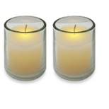 Brite Star Pack of 2 Cream Battery Operated Flameless LED Flickering Wax Votive Candles