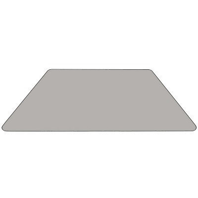 Trapezoid Grey Laminate Activity Table with Adjustable Legs