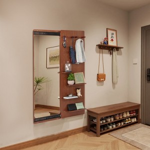 47.6 in H × 15.7in W Wall Mounted Full Body Mirror with Multifunctional Design Panel - 1 of 4