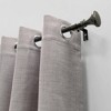 28"x48" Drapery Single Rod Set Finials Modern Pewter Trumpet - Lumi Home Furnishings: Adjustable Curtain Rod, Dark Silver - 2 of 4