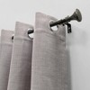 28"x48" Drapery Single Rod Set Finials Modern Pewter Trumpet - Lumi Home Furnishings: Adjustable Curtain Rod, Dark Silver - image 2 of 4