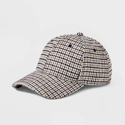 Houndstooth baseball cap on sale