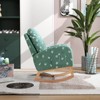 CAVINAS Rocking Chair Modern Accent Chair Upholstered Glider Rocking Chair with High Back Comfy Chair Reading Chair - 4 of 4