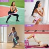 Unique Bargains Elastic Non-Slip Exercise Loops Leg Booty Resistance Bands 3 Pcs Blue Medium - 3 of 3