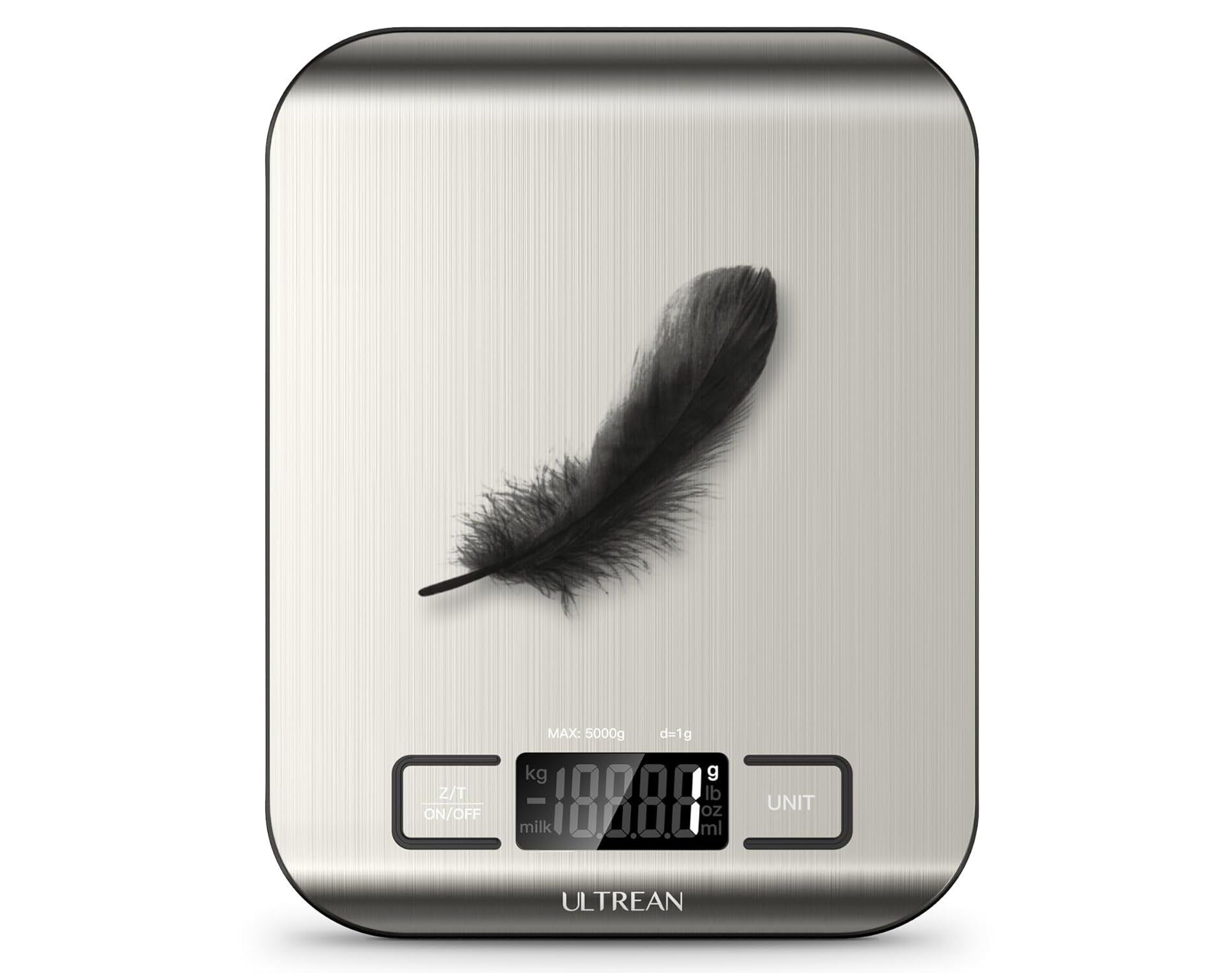 Ultrean Food Scale, Digital Kitchen Scale Weight Grams and Ounces for Baking Cooking and Meal Prep,11lb (Batteries Included)