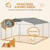 Resenkos Dog Kennel,Dog Kennel Outdoor Dog Run w/ Canopy, 13' x 13' x 7.5' Silver - 3 of 4