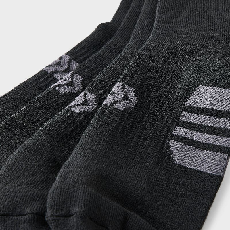 Men&#39;s Striped Surge Mesh Crew Socks 8pk - All In Motion&#8482; Black 6-12, 3 of 4