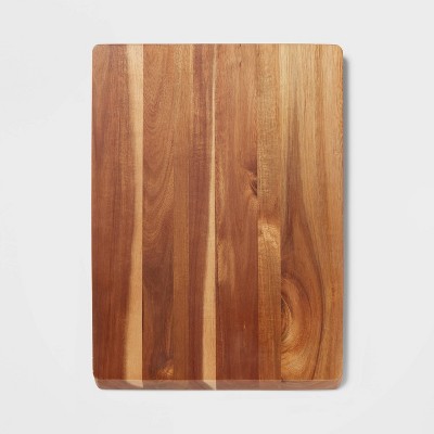 12.99"x18" Acacia Wood Nonslip Serving and Cutting Board - Made By Design™