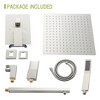 PAGED Shower System with Waterfall Tub Spout Modern Square Shower Head with Rough-in Valve for Bathroom, Restroom - 4 of 4