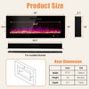 Costway 50''\60'' Electric Fireplace Recessed Wall Mounted Heater W/ Decorative Crystal & Log - 3 of 4