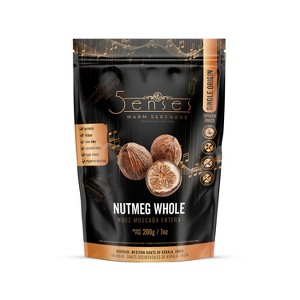 5Senses Nutmeg Whole | Warm Serenade | Natural, No Additives, Naturally Sun Dried and Handpicked | Resealable bag - 1 of 4