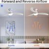 52 Inch Bedroom Ceiling Fans Smart Ceiling Fan with Lights and Remote APP Control Work with APP/Alexa/Google - 2 of 4