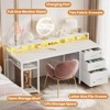 Aheaplus Computer Desk with File Drawers, Home Office Desk with Storage Shelves, Monitor Stand - 3 of 4