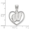 Black Bow Jewelry Sterling Silver Wisconsin Badgers NCAA Pendant - 2 of 3