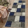 Modern Washable Rug - Non-Slip Geometric Pattern, Stain Resistant for Living Room, Bedroom, Office - 2 of 4