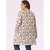 Agnes Orinda Women's Plus Size Lightweight Open Front Knit Floral Cardigans - 4 of 4