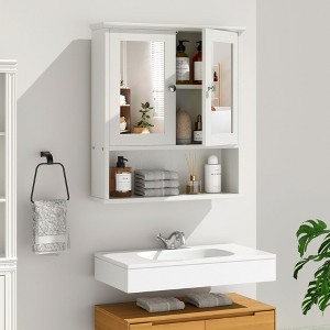 Celebalcony Bathroom Wall Cabinet with Mirror & Shelf - 1 of 4