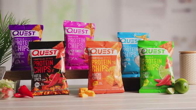 Quest Nutrition Tortilla Style Protein Chips - Chili Lime, 2 of 16, play video