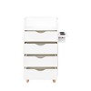 Barber Salon Station with 4 Drawers,Hair Styling Station with 2 Hair Dryer Holders,White Storage Cabinet Utility for Barber Beauty Spa Home Furniture - 3 of 4