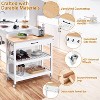 Yaheetech 40 Inch Rolling Kitchen Island Cart with Storage Shelves and Drawer - 4 of 4