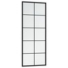 vidaXL Wall Mirror Black Metal, glass 39.4x15.7 in Wall mounting - 3 of 4