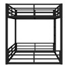Sapphtopaz Space-Saving Metal Frame Bunk Bed for Teens/Adults, Simple Bed Frame with Guardrails for Bedroom, Kids Room, No Box Spring Needed - 4 of 4
