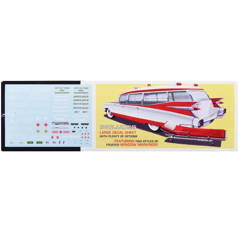 Skill 2 Model Kit 1959 Cadillac Ambulance with Gurney Accessory 1/25 Scale Model by AMT, 3 of 5