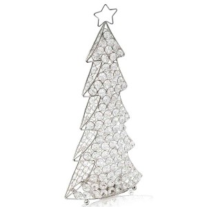 HomeRoots 16" Silver Faux Crystal Christmas Figurine - 1 of 3