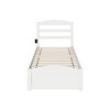 AFI Furnishings Warren Platform Bed T with Footboard WH - 3 of 4