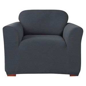 Stretch Twill Chair Slipcover Storm Blue - Sure Fit, Blue Blue