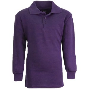 Galaxy Authentic Boy's Slim Fit  Long Sleeve Polo Shirts - 1 of 3