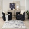 Nourison Motion Modern Brush Indoor Area Rug Ivory Blue 5'3" x 7' - 4 of 4