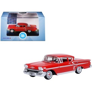 1958 Chevrolet Impala Sports Coupe Rio Red 1/87 (HO) Scale Diecast Model Car by Oxford Diecast - 1 of 4