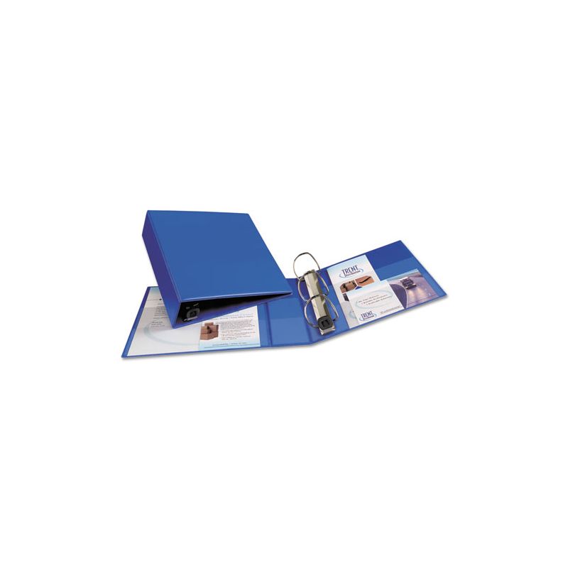 Avery Heavy-Duty Non-View Binder with DuraHinge and Locking One Touch EZD Rings, 3 Rings, 3" Capacity, 11 x 8.5, Blue, 4 of 8