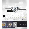 18K Gold Plated Cubic Zirconia Stud Earrings - Brilliant Cut Simulated Diamond Earrings with Silver Setting - 4 of 4