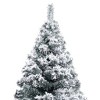 Artificial Christmas Tree Green with flocked white snow PVC, Steel - 4 of 4